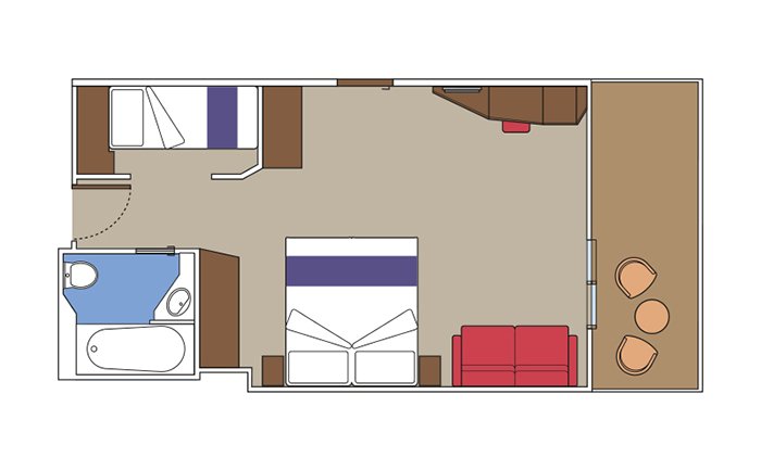MSC Bellissima Cabin: Suite Fantastica Blueprint