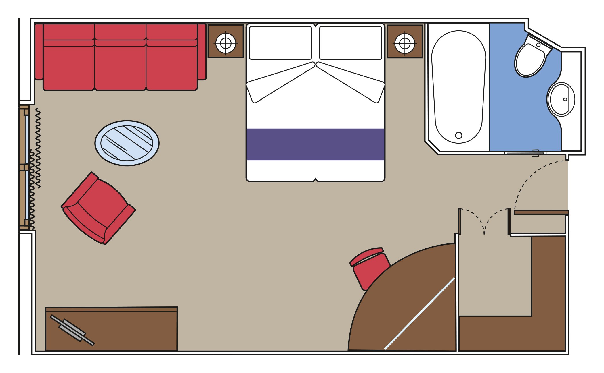 MSC Fantasia Cabin: Panoramic Sealed Window 05 2d
