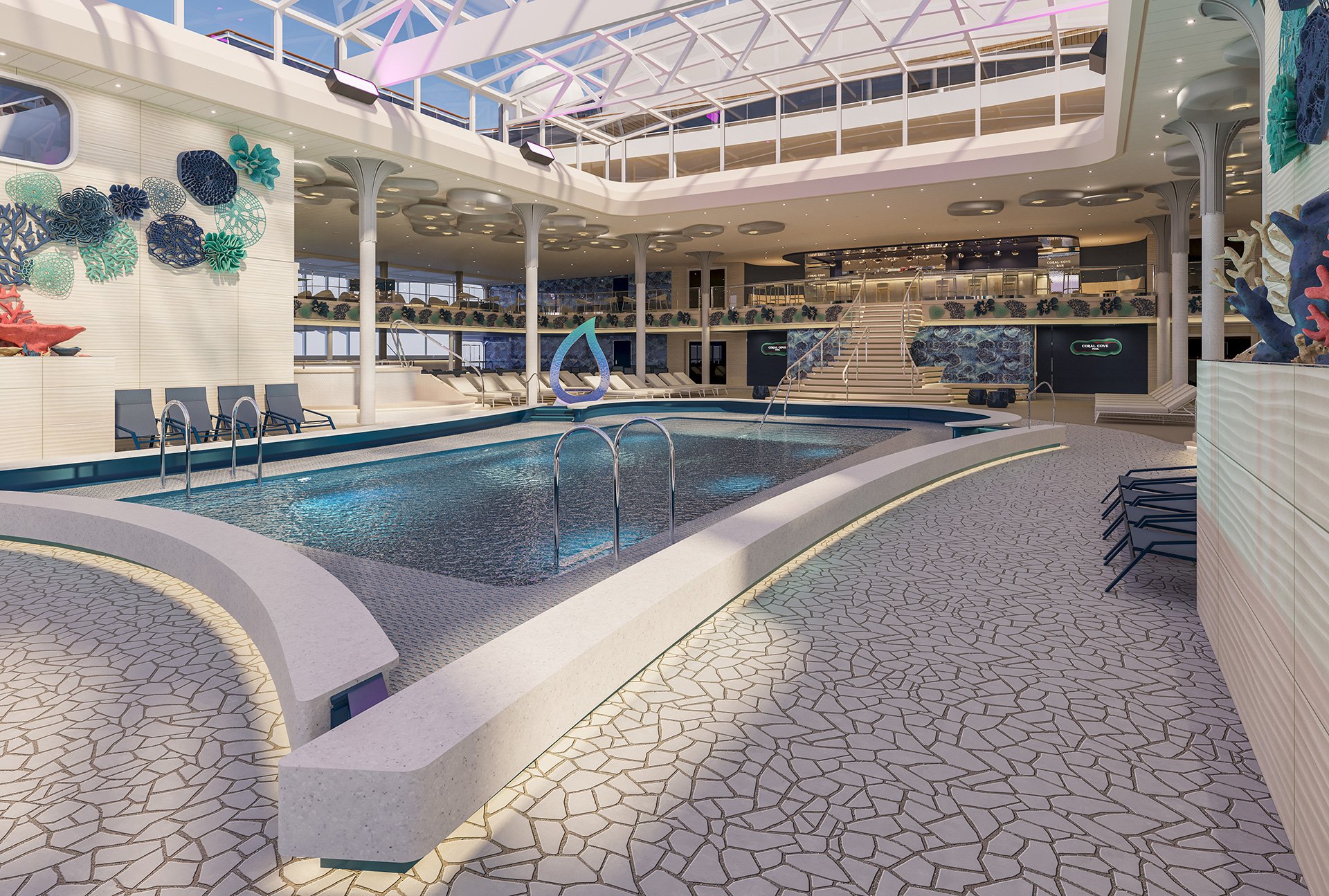Indoor Pool, MSC World Asia | MSC Cruises