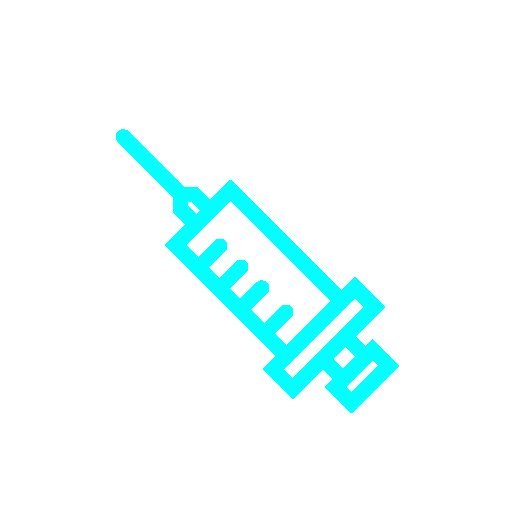 A turquoise syringe icon on a white background | MSC Cruises