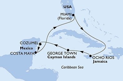 USA, Jamaica, Grand Cayman, Mexico