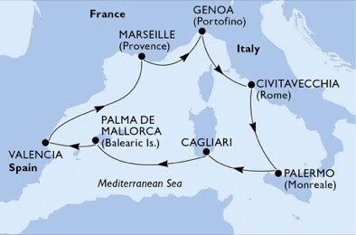 Italien, Spanien, Frankrig