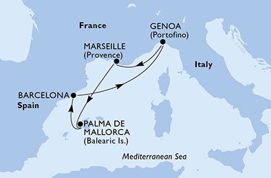 Italien, Frankrig, Spanien