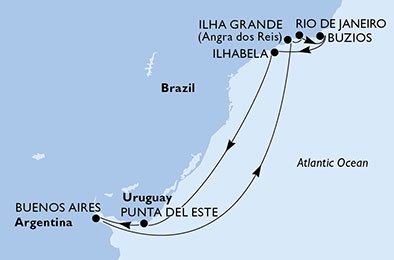 Argentina, Brasilien, Uruguay