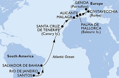 Brasilien, Spanien, Italien