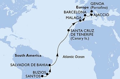 Brasilien, Spanien, Frankrig, Italien