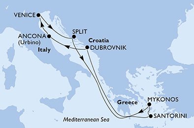Italien, Kroatien, Grækenland
