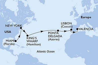 USA, Bermuda, Portugal, Spanien