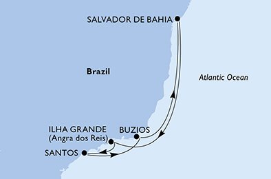 Salvador, Ilha Grande, Santos, Buzios, Salvador