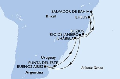 Brasilien, Argentina, Uruguay