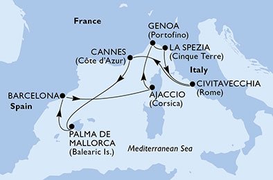 Italien, Frankrig, Spanien