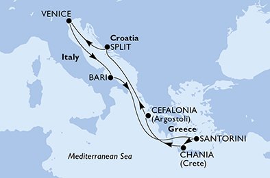 Italien, Grækenland, Kroatien
