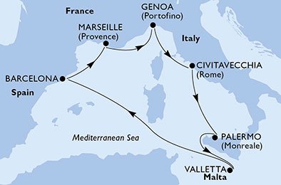 Frankrig, Italien, Malta, Spanien