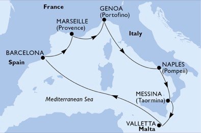 Frankrig, Italien, Malta, Spanien