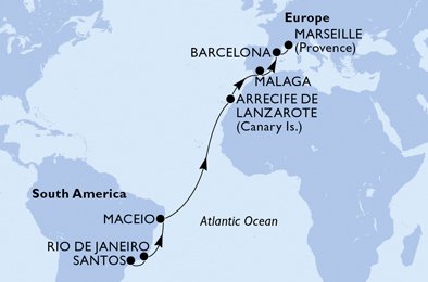 Brasilien, Spanien, Frankrig
